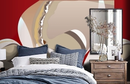 Обои 1470 lev5 807 фото в интерьере спальни превью