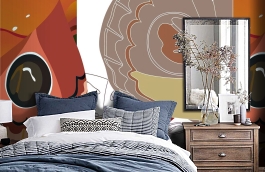 Обои 1473 lev5 807 фото в интерьере спальни превью