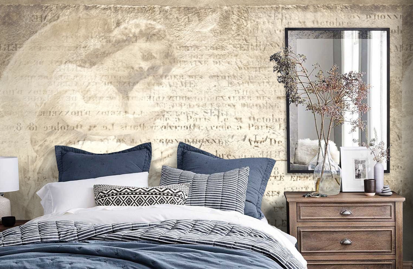 Обои E030501-8 фото в интерьере спальни