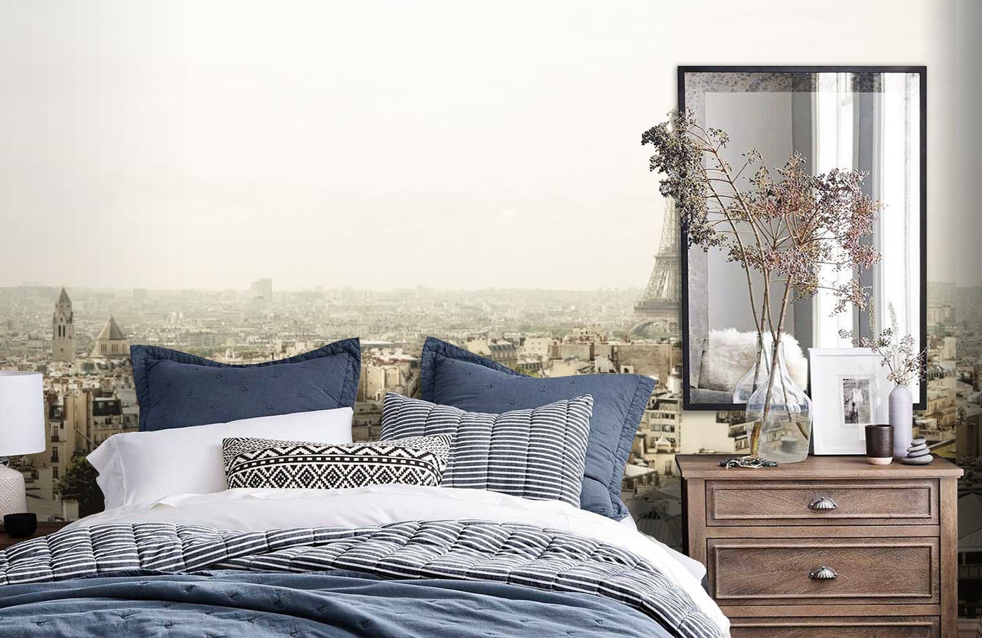 Обои E030601-8 фото в интерьере спальни