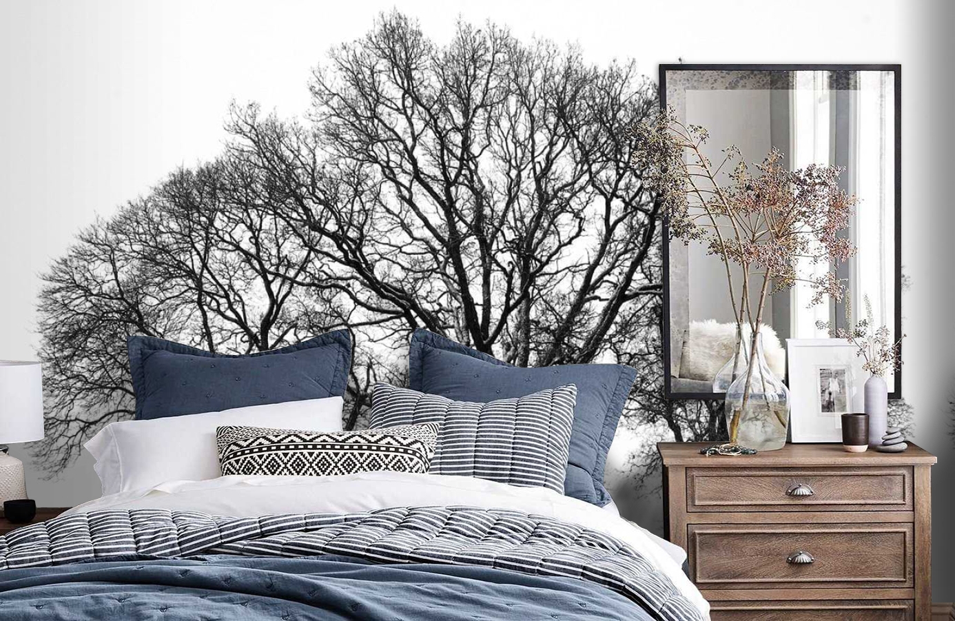 Обои P020501-8 фото в интерьере спальни