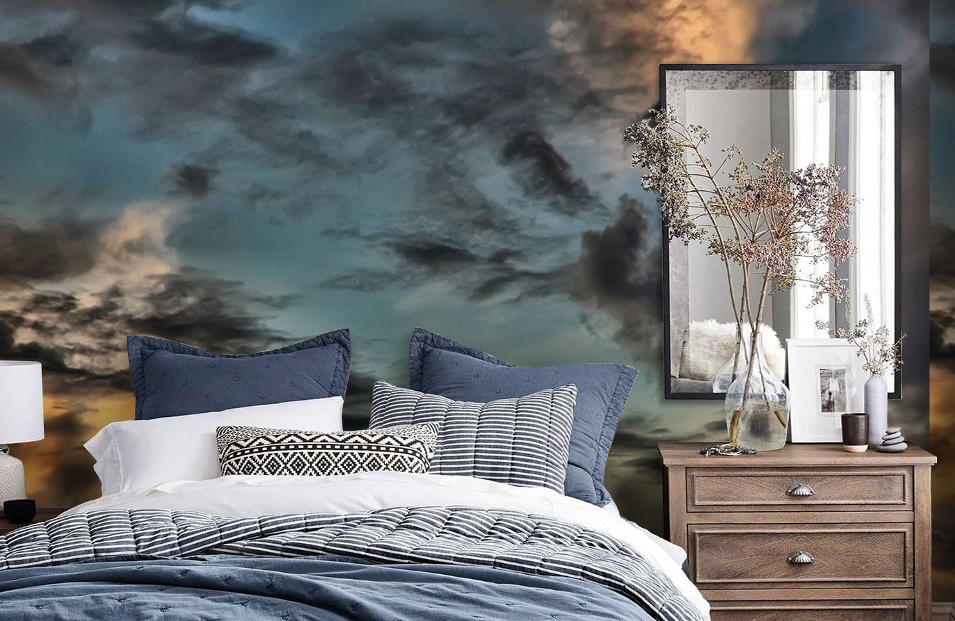 Обои P020701-8 фото в интерьере спальни