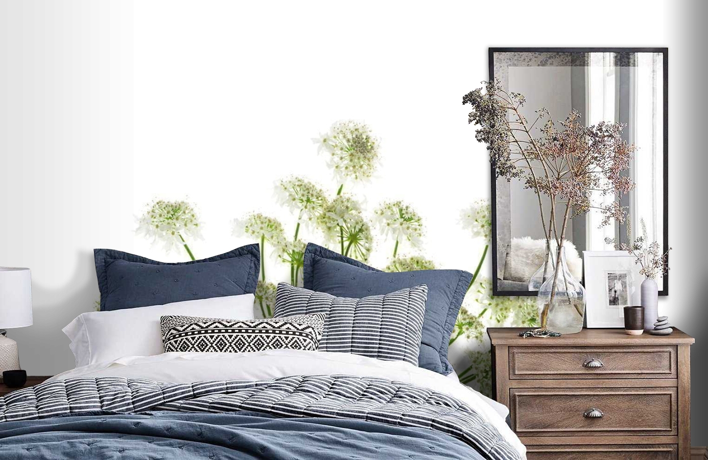 Обои P021501-8 фото в интерьере спальни