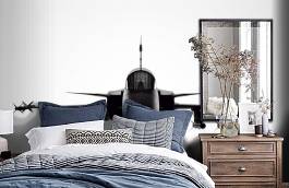 Обои P021601-8 фото в интерьере спальни превью