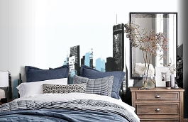 Обои P030701-8 фото в интерьере спальни превью