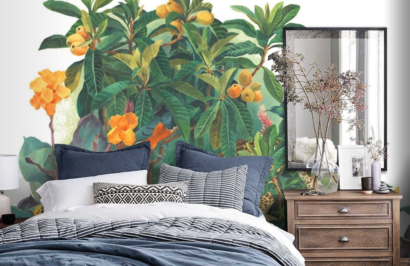 Обои P031402-8 фото в интерьере спальни