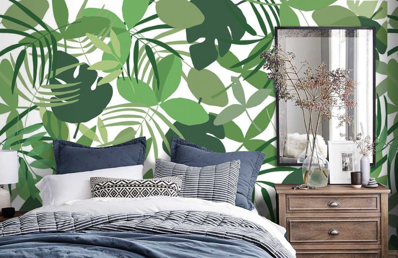 Обои P031701-8 фото в интерьере спальни