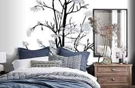 Обои P031802-8 фото в интерьере спальни превью