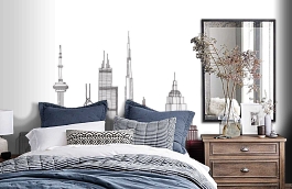 Обои P112001-8 фото в интерьере спальни превью