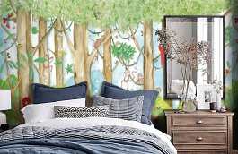 Обои P120101-8 фото в интерьере спальни превью