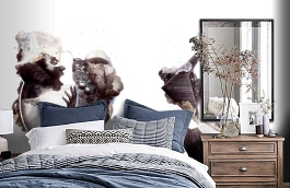 Обои P151101-8 фото в интерьере спальни превью