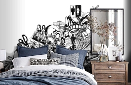 Обои P152501-8 фото в интерьере спальни превью