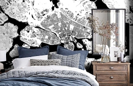 Обои P181401-8 фото в интерьере спальни превью