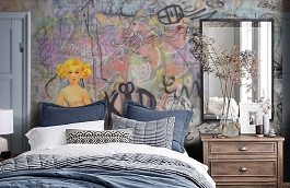 Обои P201801-8 фото в интерьере спальни превью