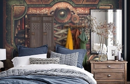 Обои P251101-8 фото в интерьере спальни превью