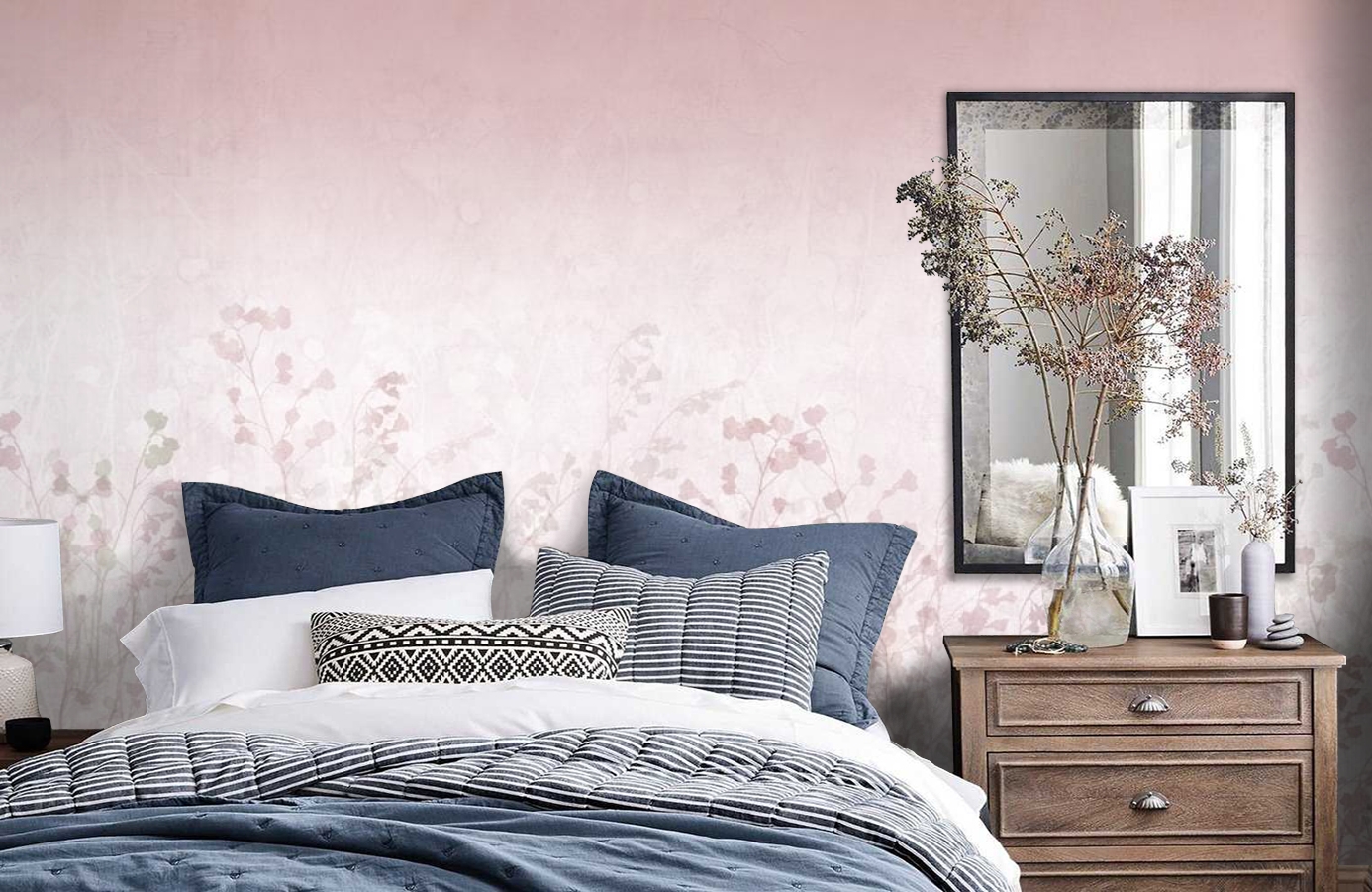 Обои P260801-8 фото в интерьере спальни