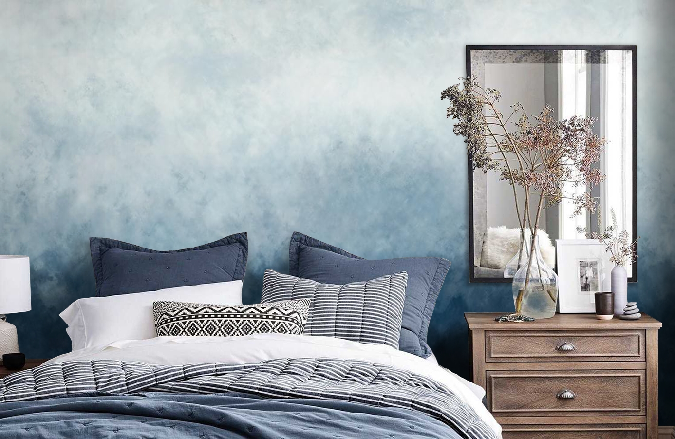 Обои P260901-8 фото в интерьере спальни