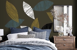 Обои 1501 ev5 808 фото в интерьере спальни превью