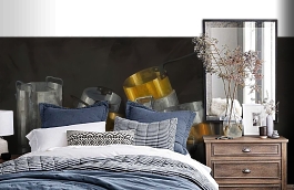 Обои 1599 ev6 808 фото в интерьере спальни превью