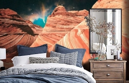 Обои 4500013 фото в интерьере спальни превью