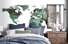 Обои 100556 фото в интерьере спальни превью