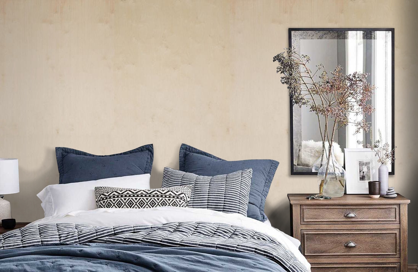 Обои E020301-9 фото в интерьере спальни