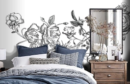 Обои P131602-9 фото в интерьере спальни превью