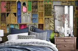 Обои 1455 lev5 809 фото в интерьере спальни превью