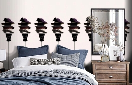 Обои DM230-1 фото в интерьере спальни превью