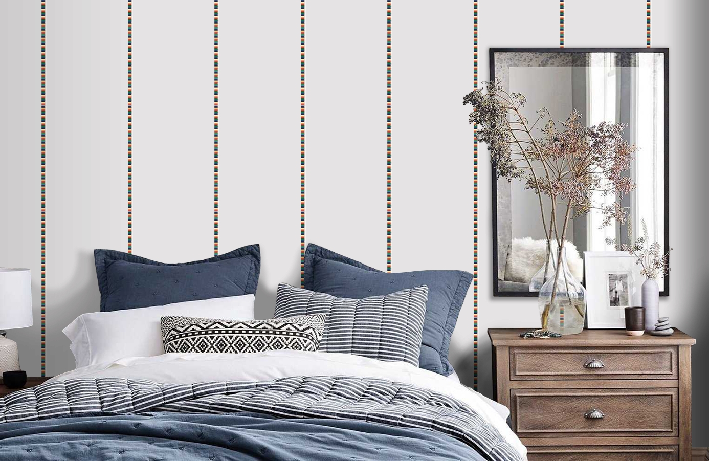 Обои P121701-1 фото в интерьере спальни