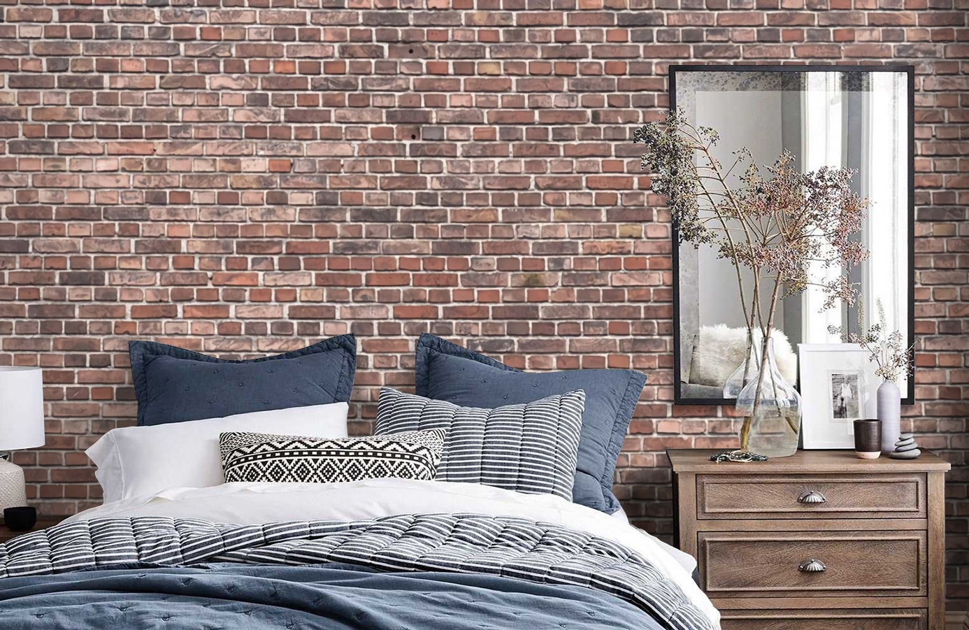 Обои E021601-0 фото в интерьере спальни