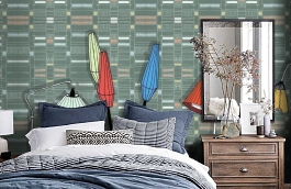 Обои P162606-W фото в интерьере спальни превью