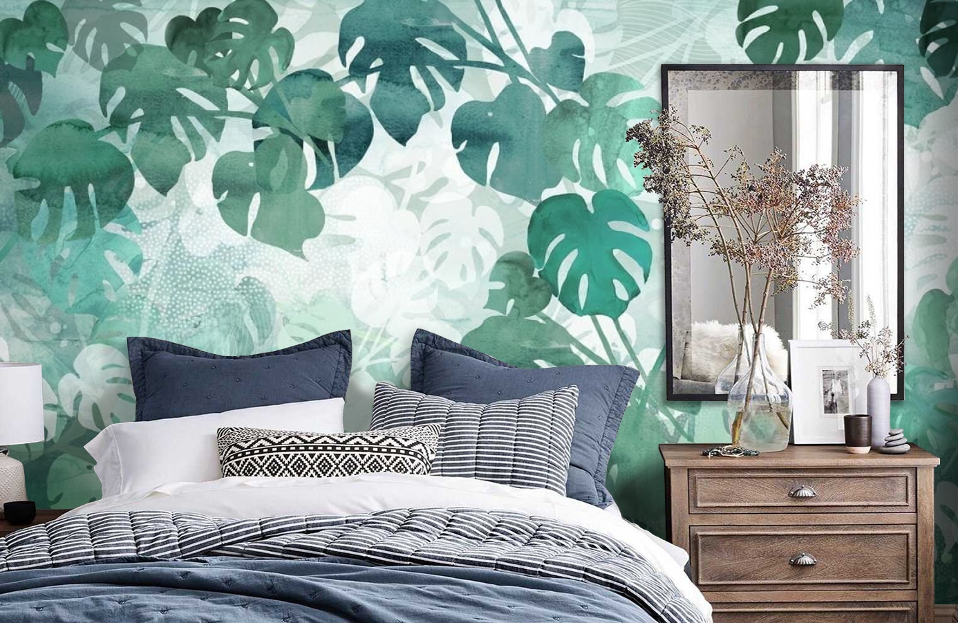 Обои P260501-10 фото в интерьере спальни