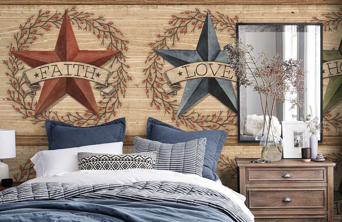 Обои CBB2251 фото в интерьере спальни