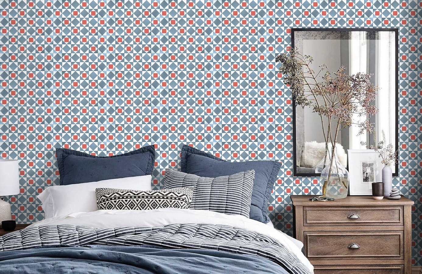 Обои 3000017 фото в интерьере спальни