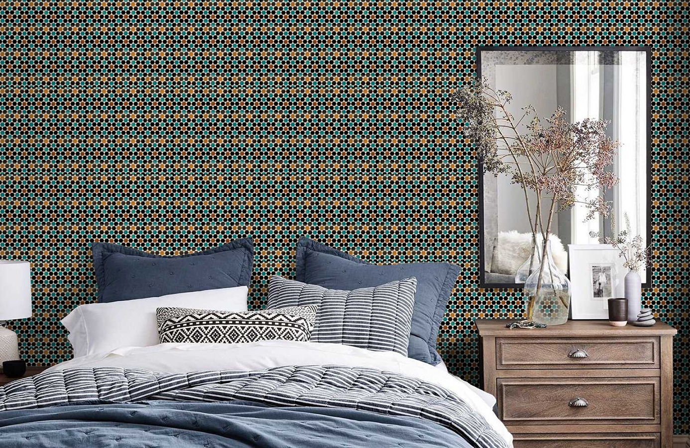 Обои 3000034 фото в интерьере спальни