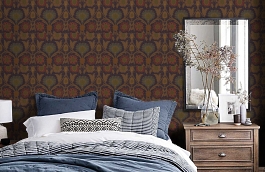 Обои 839-T-6054 фото в интерьере спальни превью
