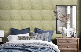 Обои 10744 COL 2 фото в интерьере спальни превью