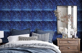 Обои 374 BLEU фото в интерьере спальни превью