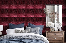 Обои 374 BORDEAUX фото в интерьере спальни превью