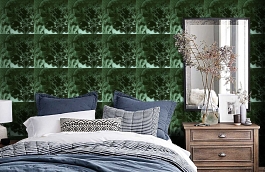 Обои 464 VERT фото в интерьере спальни превью