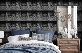 Обои 564 NOIR фото в интерьере спальни превью