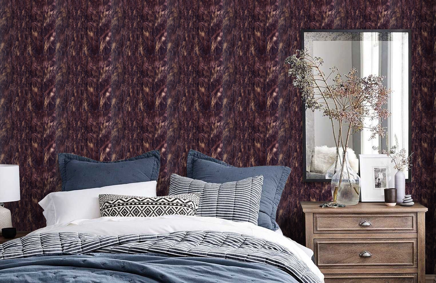 Обои GEORGES-SAND-P_-12 фото в интерьере спальни