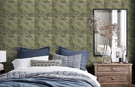 Обои HERNANI-P-09 фото в интерьере спальни превью