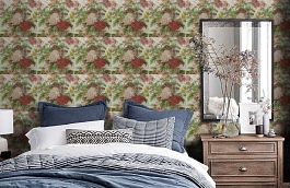 Обои ROSES_ANCIENNES_P__10 фото в интерьере спальни превью