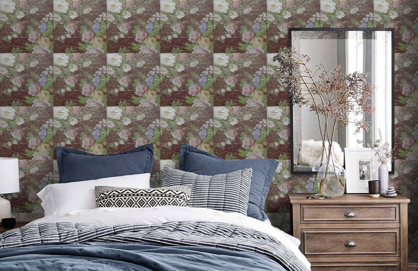 Обои ROSES_ANCIENNES_P__14 фото в интерьере спальни