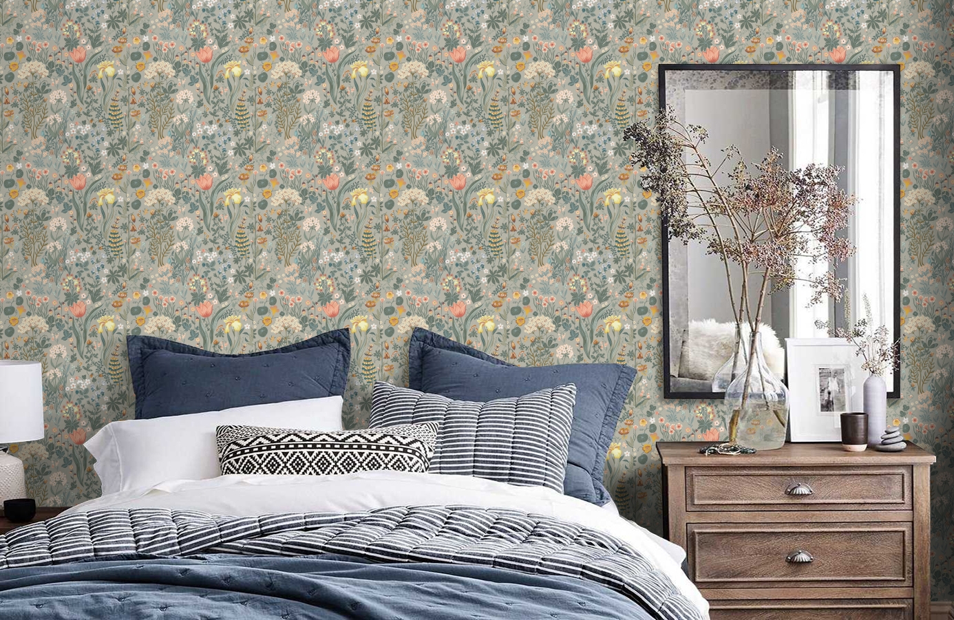 Обои 2054 фото в интерьере спальни