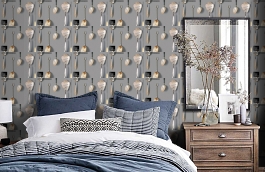 Обои DRO-06 фото в интерьере спальни превью