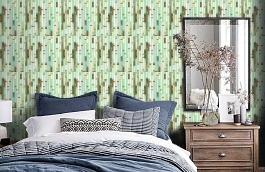 Обои PHE-03 фото в интерьере спальни превью