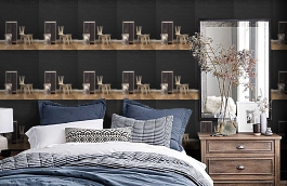 Обои PHE-17 фото в интерьере спальни превью